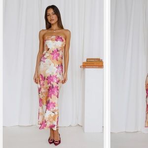 Hello Molly strapless floral maxi dress
